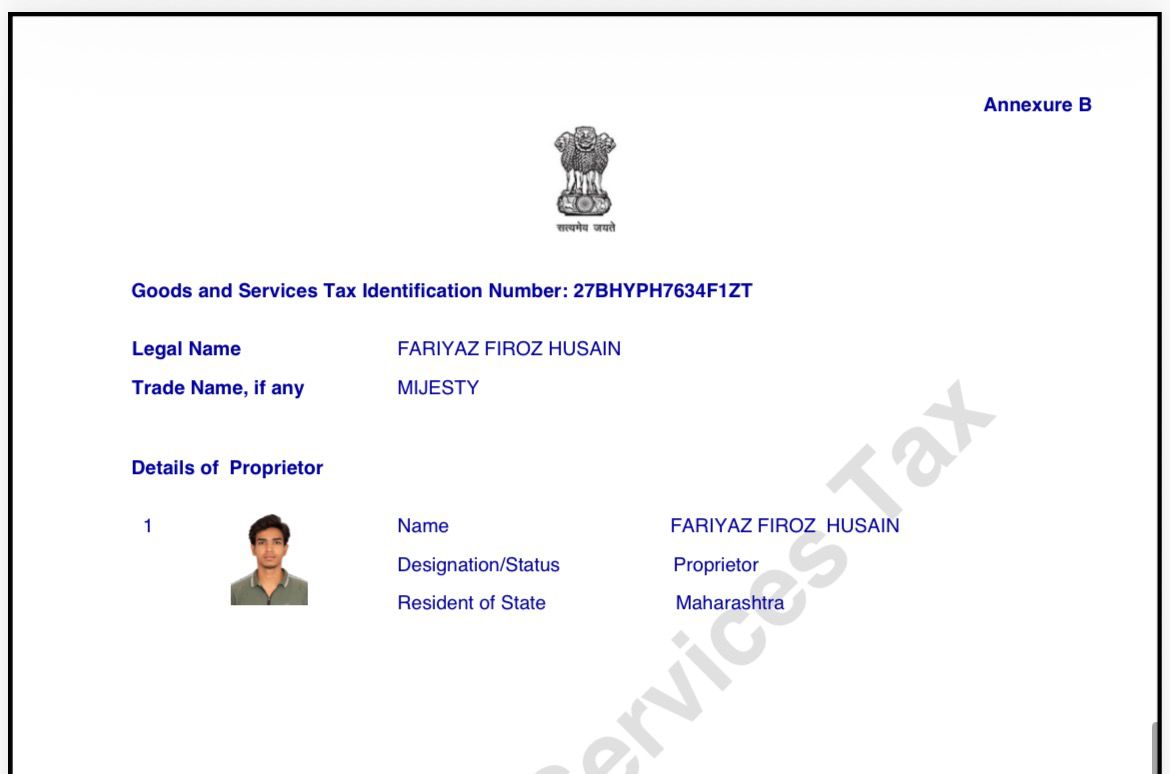 GST Annexure A — Additional Place of Business